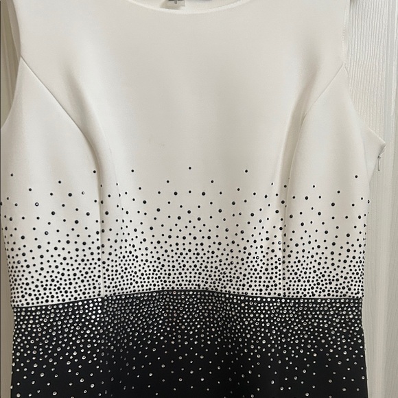 Andrew Marc Black and White Gradient Dress - Picture 1 of 5